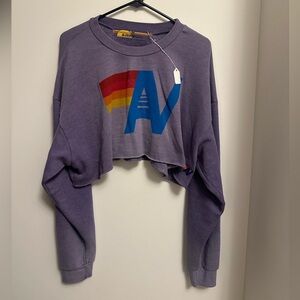 Aviator Nation Cropped Sweatshirt • Size Medium